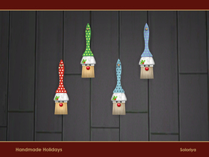 Sims 4 — Handmade Holidays. Brush by soloriya — Wall deco brush. Part of Handmade Holidays set. 4 color variations.