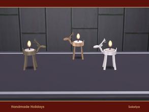 Sims 4 — Handmade Holidays. Candle Deer by soloriya — Functional candle deer. Part of Handmade Holidays set. 4 color