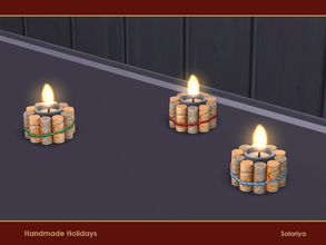 Sims 4 — Handmade Holidays. Candle with Corks by soloriya — Functional candle with corks. Part of Handmade Holidays set.
