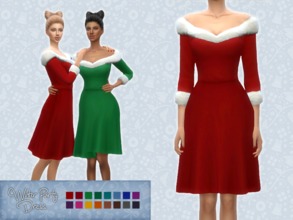 Sims 4 — Winter Party Dress by Sifix2 — - Base game compatible - New mesh - 16 colors - Recolors allowed Hope you like