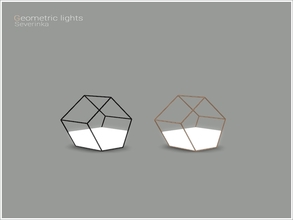 Sims 4 — [Geometric lights] - table lamp 01 by Severinka_ — Table geometric lamp v01 Loft style From the set 'Geometric