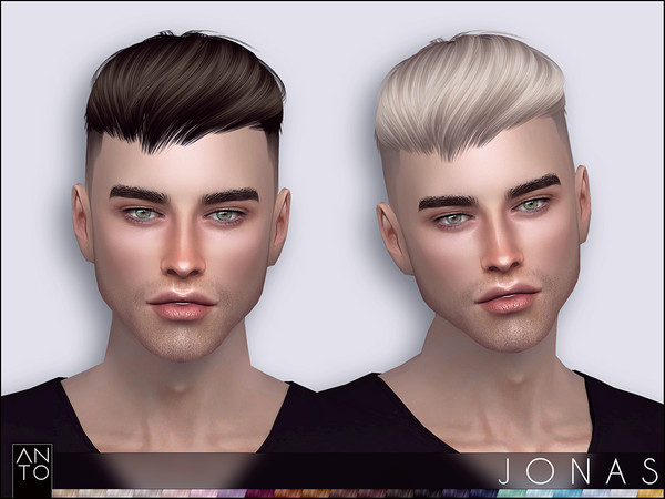 Sims 4 — Anto - Jonas (Hairstyle) by Anto — 22 colours works with hats hope you like it!