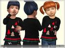 Sims 4 — Christmas tree Sweater by bukovka — Sweater for baby girls. Installed offline. New mesh mine included. Suitable