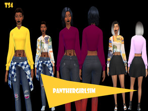Sims 4 — Blouse with Puffy Sleeves by PantherGirlSim — Pretty Blouse for your sims with 8 swatches AGE and GENDER: