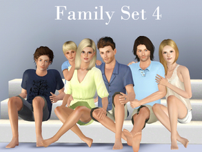 Sims 3 — Family Set 4 - Family Portrait by jessesue2 — I've had requests for pose sets with teen to adult children and so