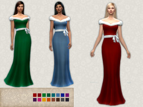 Sims 4 — December Dress by Sifix2 — - Base game compatible - New mesh - 16 colors - Recolors allowed Hope you like it!