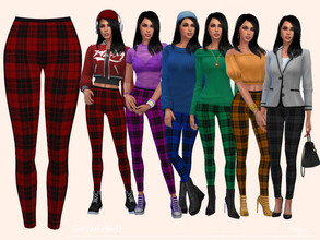 Sims 4 — TartanPants by Paogae — Nice pants with tartan pattern in six colors, to be matched in many ways and in every
