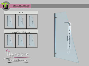 Sims 4 — Kala Bathroom - Shower by NynaeveDesign — Located in Plumbing - Showers Price: 1547 Tiles: 2x1 Color Options: 3
