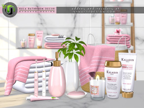 Sims 4 — Kala Bathroom Decor by NynaeveDesign — Create a relaxing mood in your sims' bathroom with plush towels and