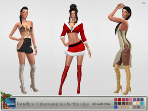 Sims 4 — Madlen Calamaria Boots Recolor by Elfdor — Its a standalone recolor of madlensims boots and you will need the