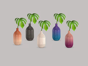 Sims 4 — Bathroom Lusso - Vase by ung999 — Bathroom Lusso - Vase Color Options : 5 Located at : Decor / Plants 