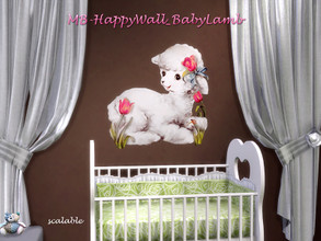 Sims 4 — MB-HappyWall_BabyLamb by matomibotaki — MB-HappyWall_BabyLamb, sweet little lamb wall-tatoo for your little