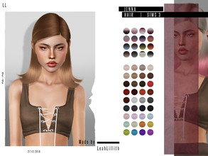 Sims 3 — LeahLillith Jenna Hair by Leah_Lillith — Jenna Hair All LODs Smooth bones hope you will enjoy^^