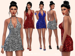 Sims 4 — HappyNewYear! 3 by Paogae — Short dress, really shiny, three colors, perfect for New Year's Eve .. and always!
