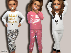Sims 4 — Toddler Sleepwear 01 by MSQSIMS — - 3 Designs - Girls and Boys - Base Game - Custom Thumbnail