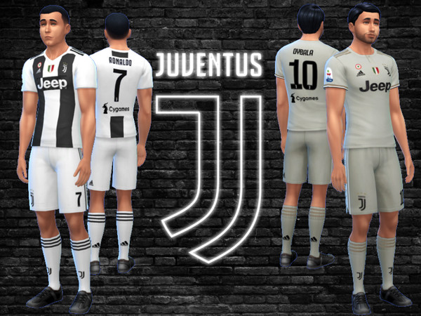 Sims 4 — Juventus FC Kit 2018/19 fitness needed by RJG811 — Juventus FC Kit 2018/19 Jerseys -Cristiano Ronaldo, Paulo