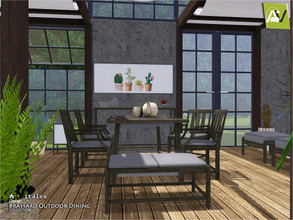 Sims 3 — Brassard Outdoor Dining by ArtVitalex — - Brassard Outdoor Dining - ArtVitalex@TSR, Dec 2018 - All objects are