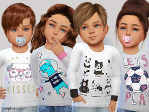 Sims 4 — Toddler Sweater Collection 01 by MSQSIMS — - 4 Designs - Girls and Boys - Base Game - Custom Thumbnail
