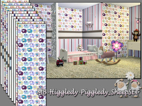 Sims 4 — MB-Higgledy-Piggledy_SheepSET by matomibotaki — MB-Higgledy-Piggledy_SheepSET, lovely wallpaper set for your