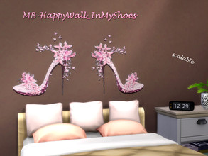 Sims 4 — MB-HappyWall_InMyShoes by matomibotaki — MB-HappyWall_InMyShoes Wall-Tatoo with stylish peep toes, left and