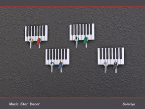 Sims 4 — Music Star Decor. Piano Keys by soloriya — Piano keys wall sculpture with keys. Part of Music Star Decor. 4