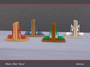 Sims 4 — Music Star Decor. Musical Notes by soloriya — Musical notes with a holder. Part of Music Star Decor. 4 color