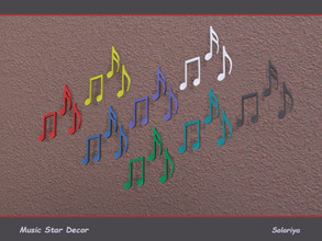 Sims 4 — Music Star Decor. Musical Notes by soloriya — Wall deco musical notes. Part of Music Star Decor. 8 color