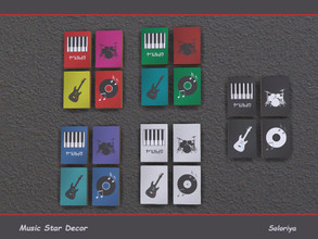Sims 4 — Music Star Decor. Music Pictures by soloriya — Four music pictures in one mesh. Part of Music Star Decor. 5
