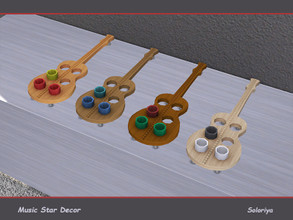Sims 4 — Music Star Decor. Guitar with Cups by soloriya — Cutting board guitar with cups. Part of Music Star Decor. 4