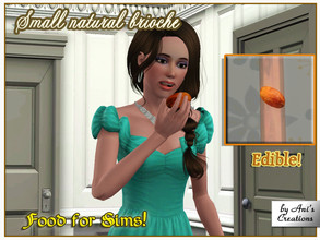 Sims 3 — Small natural brioche (edible pastry) by Ani's Creations by AniFlowersCreations — You want to buy something to