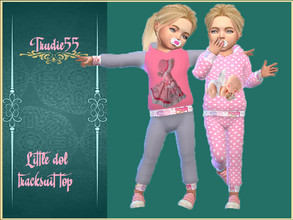 Sims 4 — Little doll tracksuit top by TrudieOpp — 2 Little doll tracksuit tops recolor Part of set of pants and tops