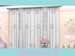 Sims 4 — Balloon Animal Curtain (Left) by kjrybolt2 — Balloon animal curtain (Left) goes with my previous upload Balloon