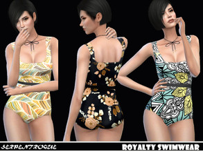 Sims 4 — Royalty Swimwear by Serpentrogue — 3 Styles Teen to elder Swimwear Outfit Enjoy!