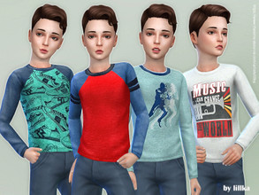 Sims 4 — Graphic Tee for Boys by lillka — Graphic Tee for Boys New item / 4 styles