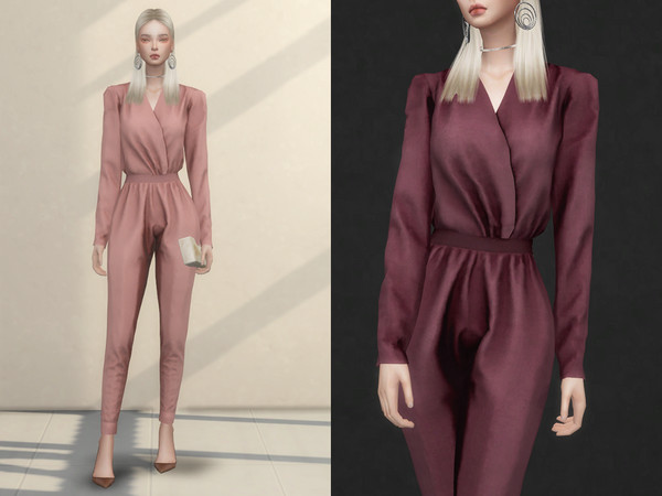 Sims 4 — ChloeM-Jumpsuits by ChloeMMM — **6 colors ** New mesh by me. ** Recolor is allowed but PLEASE DO NOT include the
