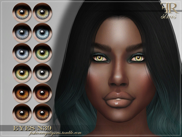 Sims 4 — Eyes N39 by FashionRoyaltySims — Standalone Custom thumbnail All ages and genders 12 color options HQ texture