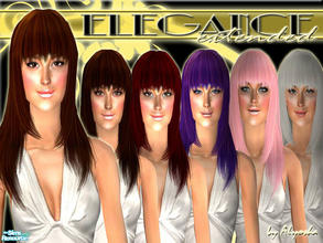 Sims 2 — Elegance Extended by Alyosha — Additional 6 recolors of my elegance hair set! As usual, mesh from peggy is