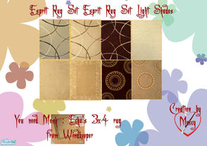 Sims 2 — Esprit Rug Set Light Shades by Muccy — This is the Rug Recolor Set. I thank Windkeeper and Echo for the