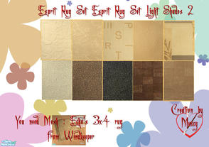 Sims 2 — Esprit Rug Set Light Shades 2 by Muccy — This is the Rug Recolor Set. I thank Windkeeper and Echo for the