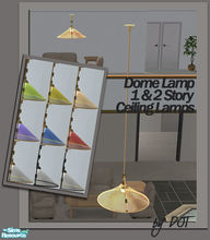 Sims 2 — 1 and 2 Story Dome Glass Lamps by DOT — 1 and 2 Story Dome Glass Ceiling Lamps Sims 2 by DOT of The Sims