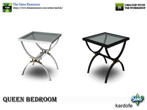 Sims 3 — kardofe_Queen Bedroom _Cockpit by kardofe — Glass and metal stand in two colour options