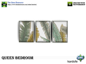 Sims 3 — kardofe_Queen Bedroom _Pictures by kardofe — Three sheets with palm leaves