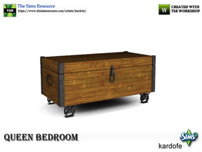 Sims 3 — kardofe_Queen Bedroom _Trunk by kardofe — Trunk with wheels, industrial style