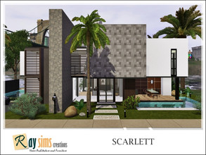 Sims 3 — Scarlett by Ray_Sims — This elegant small home close to the community pool is part of a planned neighborhood. It