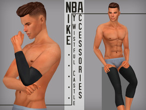 Sims 4 — Nike - NBA male accessories by WistfulCastle — Nike - NBA male accessories. Arm sleeves for left/right hand and
