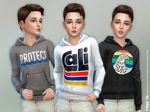 Sims 4 — Hoodie for Boys P16 by lillka — Hoodie for Boys P16 New item / 3 styles