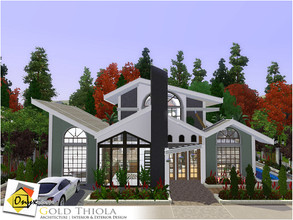 Sims 3 — Gold Thiola by Onyxium — On the first floor: Living Room | Dining Room | Kitchen | Two Bathrooms | Adult Bedroom
