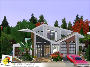 Sims 3 — Silver Pansy by Onyxium — On the first floor: Living Room | Dining Room | Kitchen | Bathroom | Adult Bedroom |