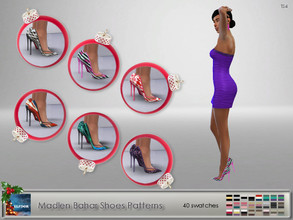 Sims 4 — Madlen Bahar Shoes Patterns - Mesh needed by Elfdor — Its a standalone recolor of madlensims shoes and you will