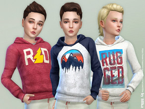 Sims 4 — Hoodie for Boys P17 by lillka — Hoodie for Boys P17 New item / 3 styles